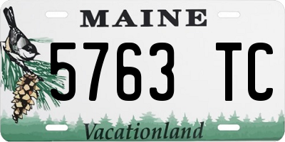 ME license plate 5763TC