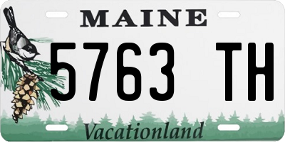 ME license plate 5763TH