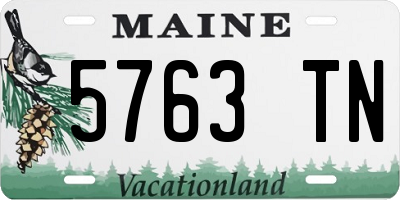 ME license plate 5763TN