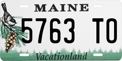 ME license plate 5763TO