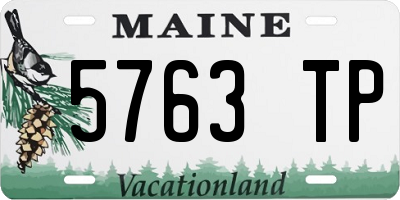 ME license plate 5763TP