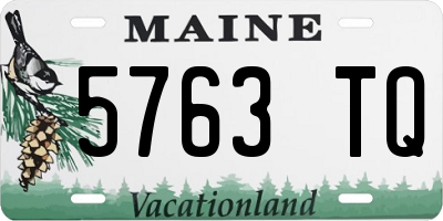 ME license plate 5763TQ
