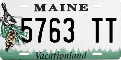 ME license plate 5763TT