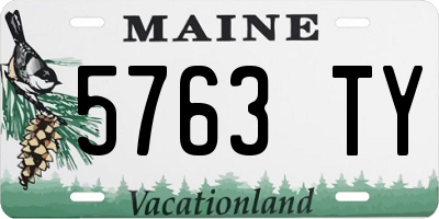 ME license plate 5763TY