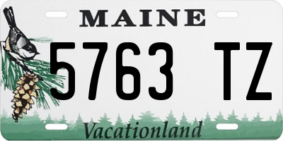 ME license plate 5763TZ