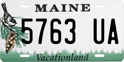 ME license plate 5763UA