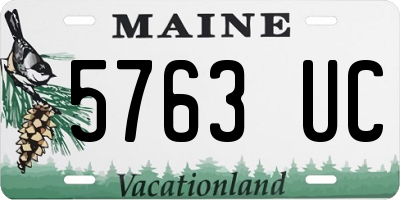 ME license plate 5763UC