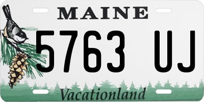 ME license plate 5763UJ