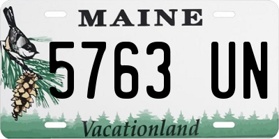 ME license plate 5763UN