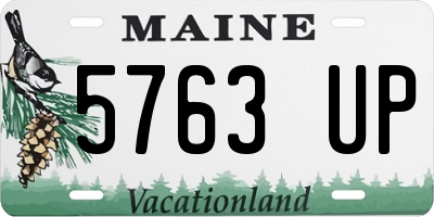 ME license plate 5763UP