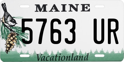 ME license plate 5763UR