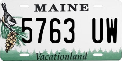 ME license plate 5763UW