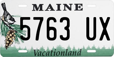 ME license plate 5763UX