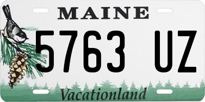 ME license plate 5763UZ