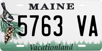 ME license plate 5763VA