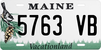 ME license plate 5763VB