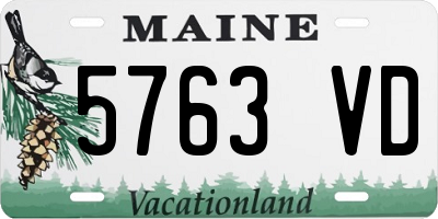 ME license plate 5763VD