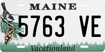 ME license plate 5763VE