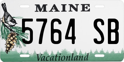 ME license plate 5764SB