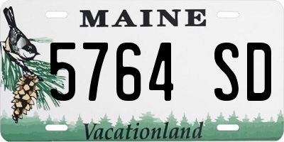 ME license plate 5764SD