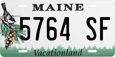 ME license plate 5764SF