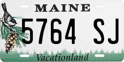 ME license plate 5764SJ