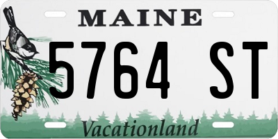 ME license plate 5764ST