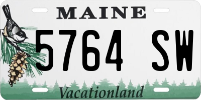 ME license plate 5764SW