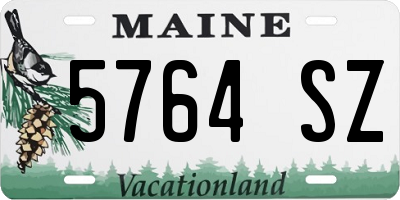ME license plate 5764SZ