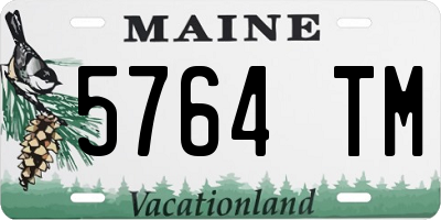 ME license plate 5764TM