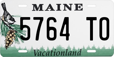 ME license plate 5764TO