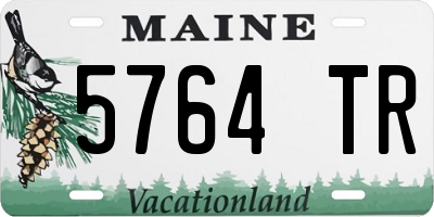 ME license plate 5764TR