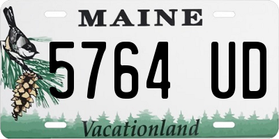 ME license plate 5764UD