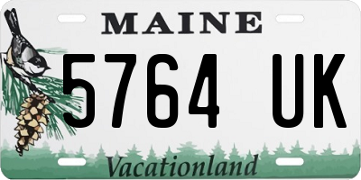 ME license plate 5764UK