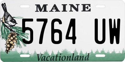 ME license plate 5764UW