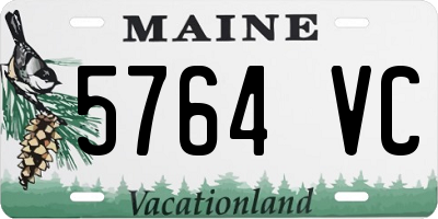 ME license plate 5764VC