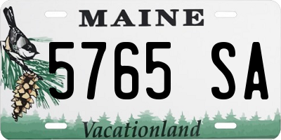 ME license plate 5765SA