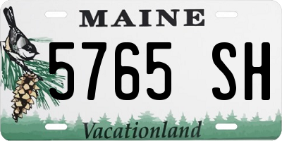 ME license plate 5765SH