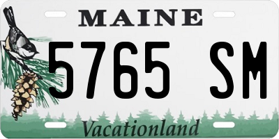 ME license plate 5765SM