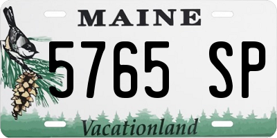 ME license plate 5765SP