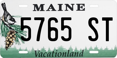 ME license plate 5765ST