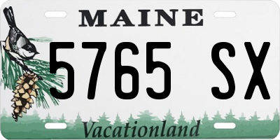 ME license plate 5765SX
