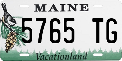 ME license plate 5765TG