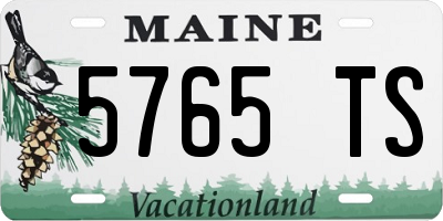 ME license plate 5765TS