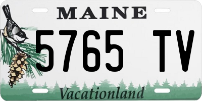 ME license plate 5765TV