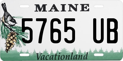 ME license plate 5765UB