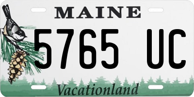 ME license plate 5765UC