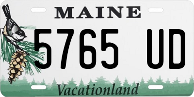 ME license plate 5765UD