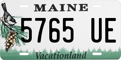 ME license plate 5765UE