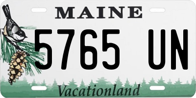 ME license plate 5765UN